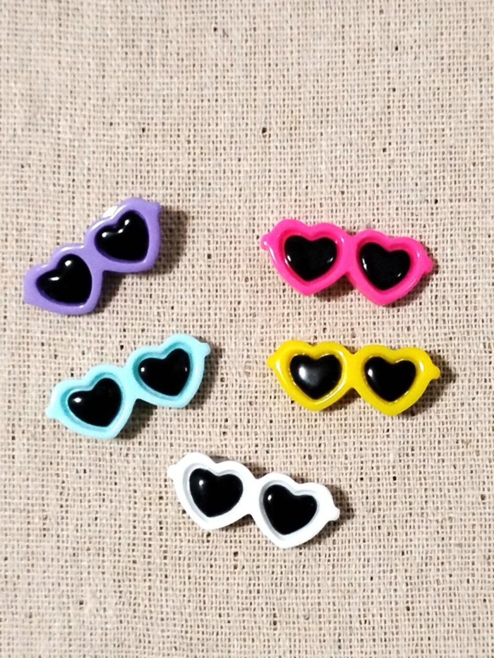 5 Pcs Cute Colorful Sunglasses Decorative Bulletin Display Cork Board Push Pins